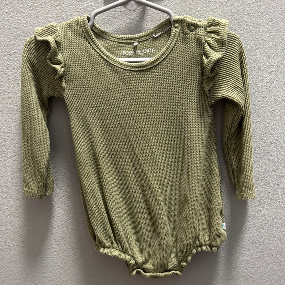 Posh Peanut Sage Green Long Sleeve Bubble